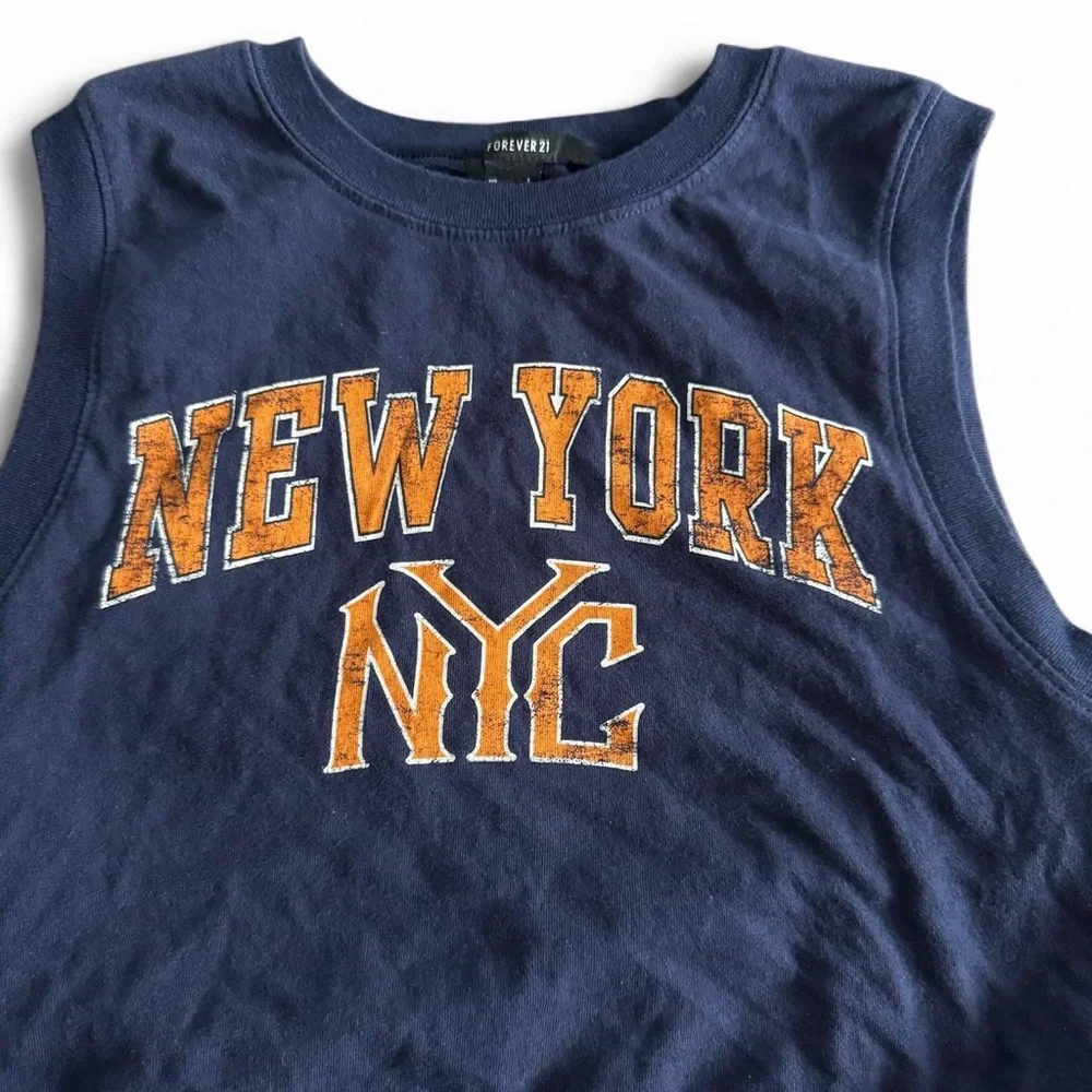 Girls Forever 21 Crop Top New York NYC Size Large